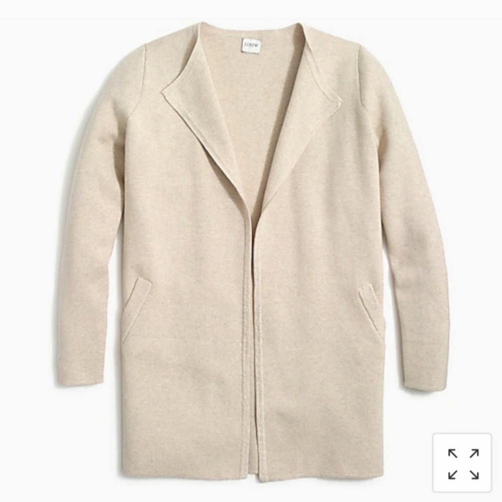 JCrew Collarless Open Front Cardigan Blazer